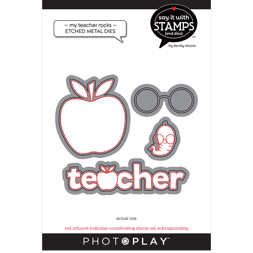 Say It With Stamps Collection - Dies - My Teacher Rocks