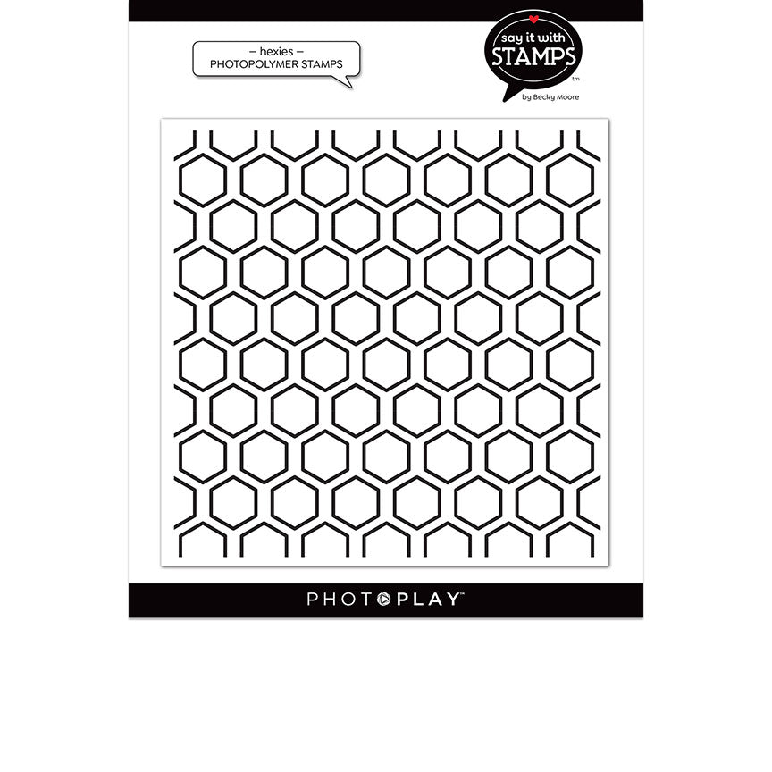 Say It With Stamps Collection - Clear Photopolymer Stamps - Hexies 6x6 Bachgroung
