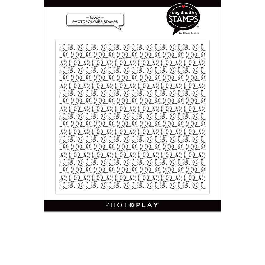 Say It With Stamps Collection - Clear Photopolymer Stamps - Loopy 6x6 Background