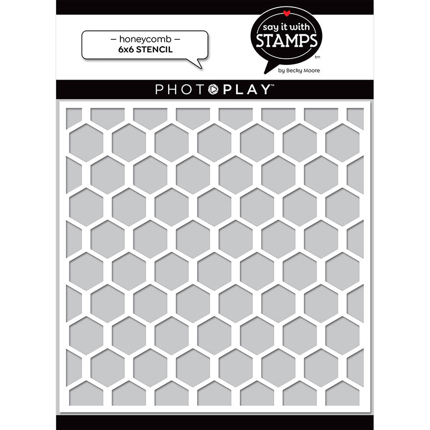 Honeycomb Stencil - Say It with Stamps - Photoplay