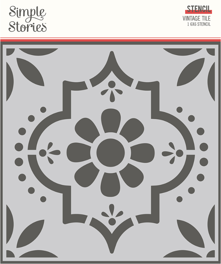 Apron Strings - Vintage Tile 6x6 Stencil