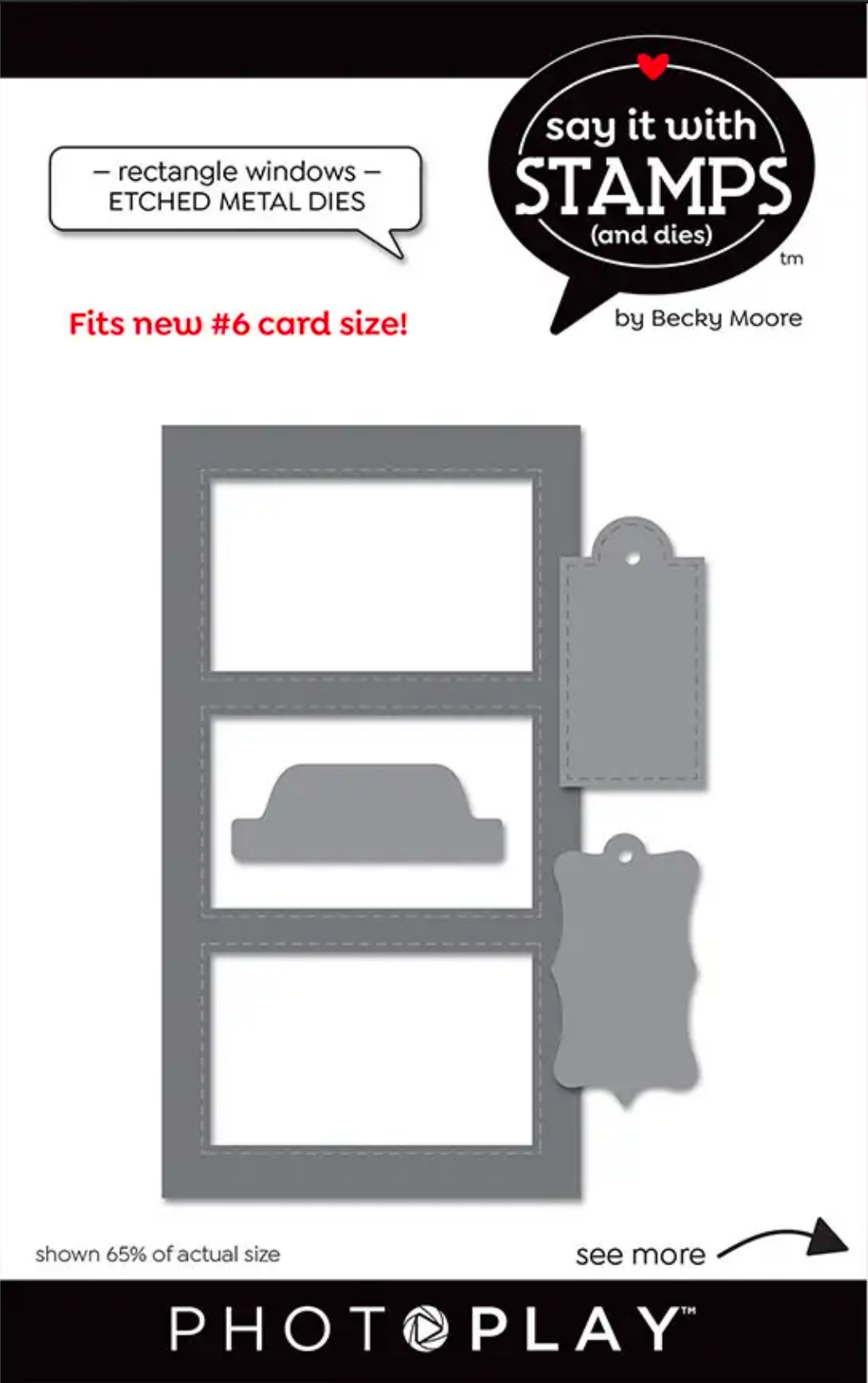 Say It With Stamps Rectangle Window Dies