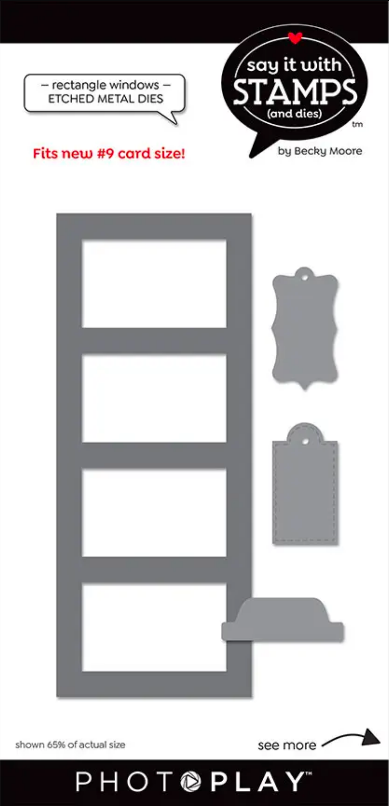 Say It With Stamps Rectangle Window Dies