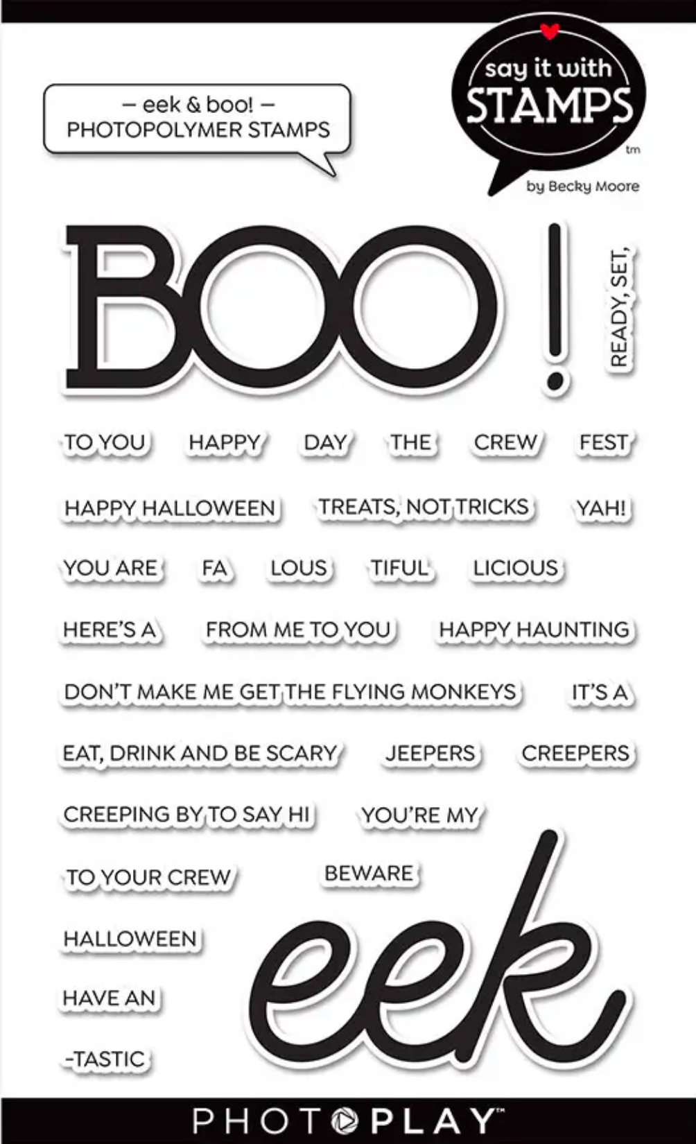 Say It With Stamps Eek Boo Stamps