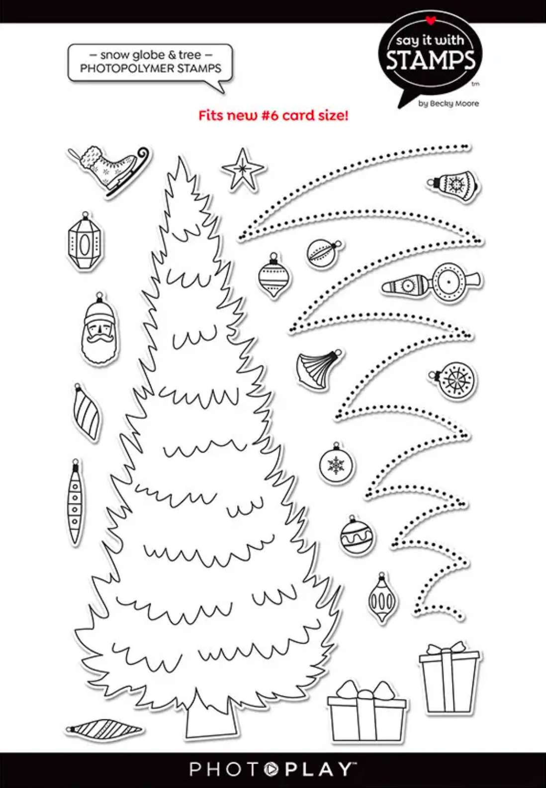 Say It With Stamps Snow Globe & Tree Stamps