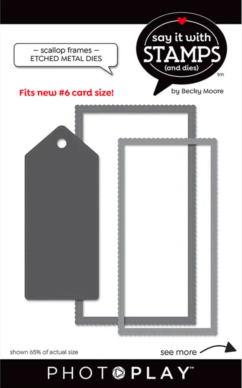 Say It With Stamps Scallop Frames Dies