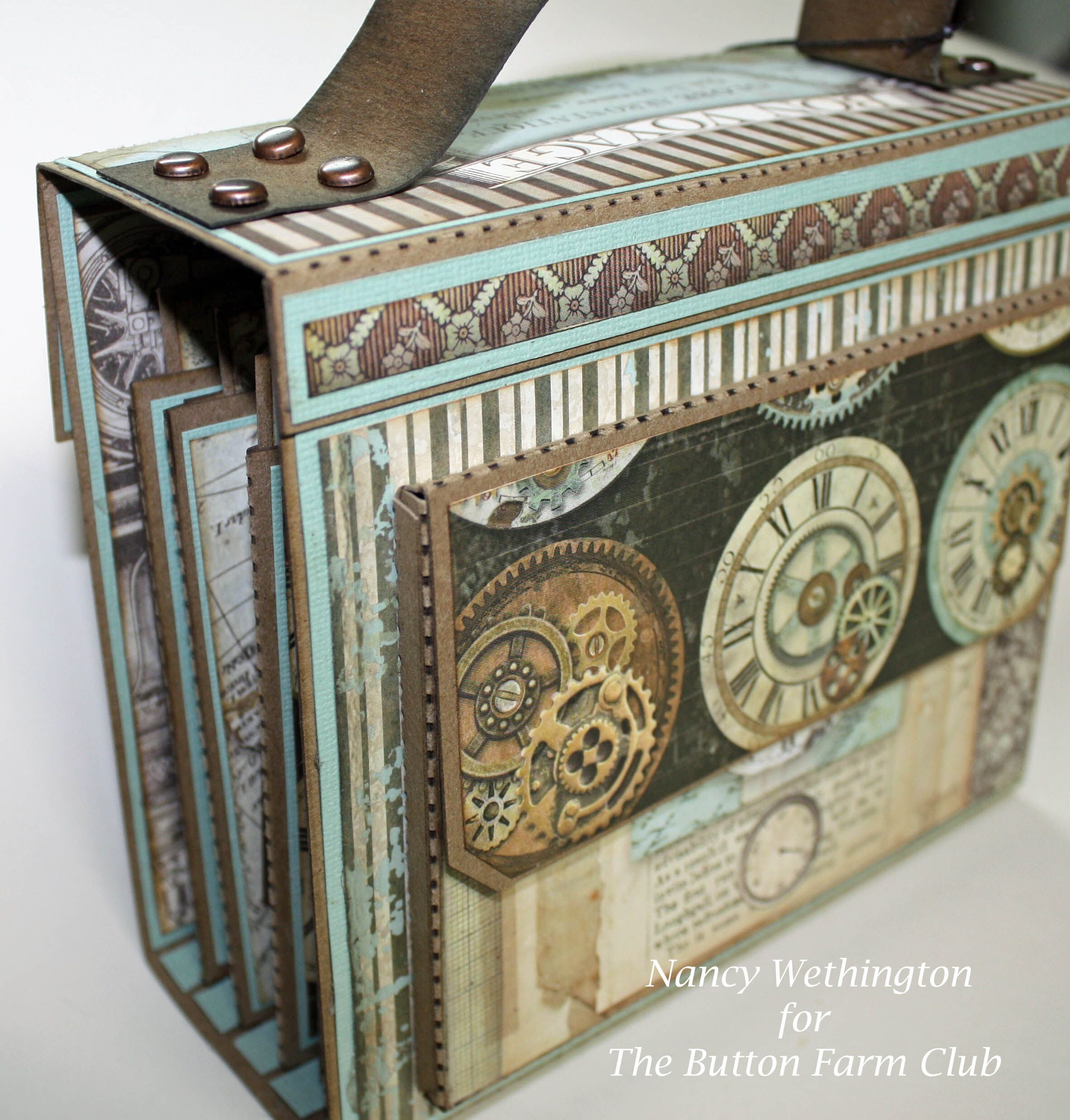 Voyage Fantastique Travel Mini Album by Nancy Wethington ~ Digital Tutorial