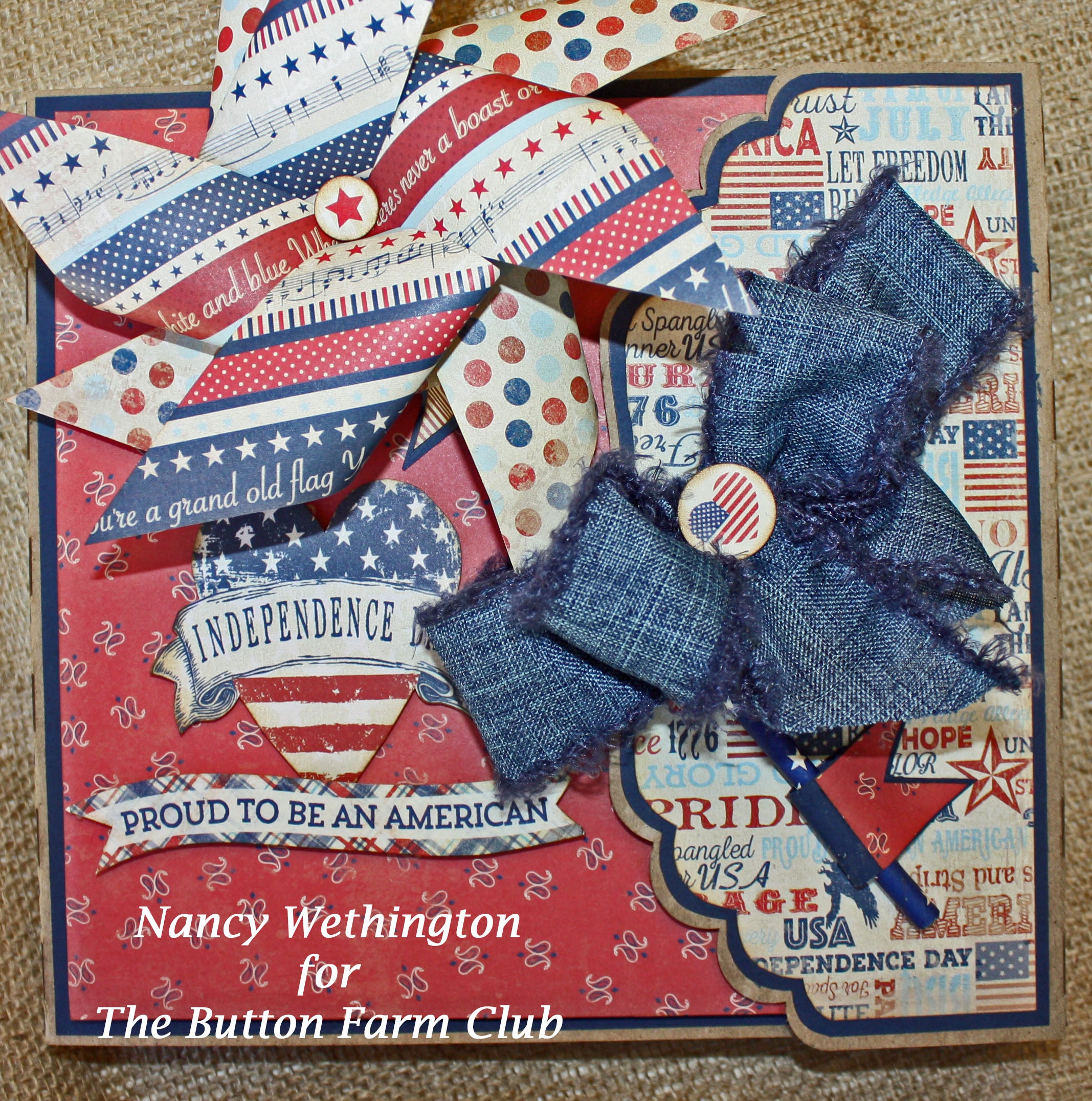 Liberty Folio designed by Nancy Wethington ~ Digital Tutorial – Button Farm  Club