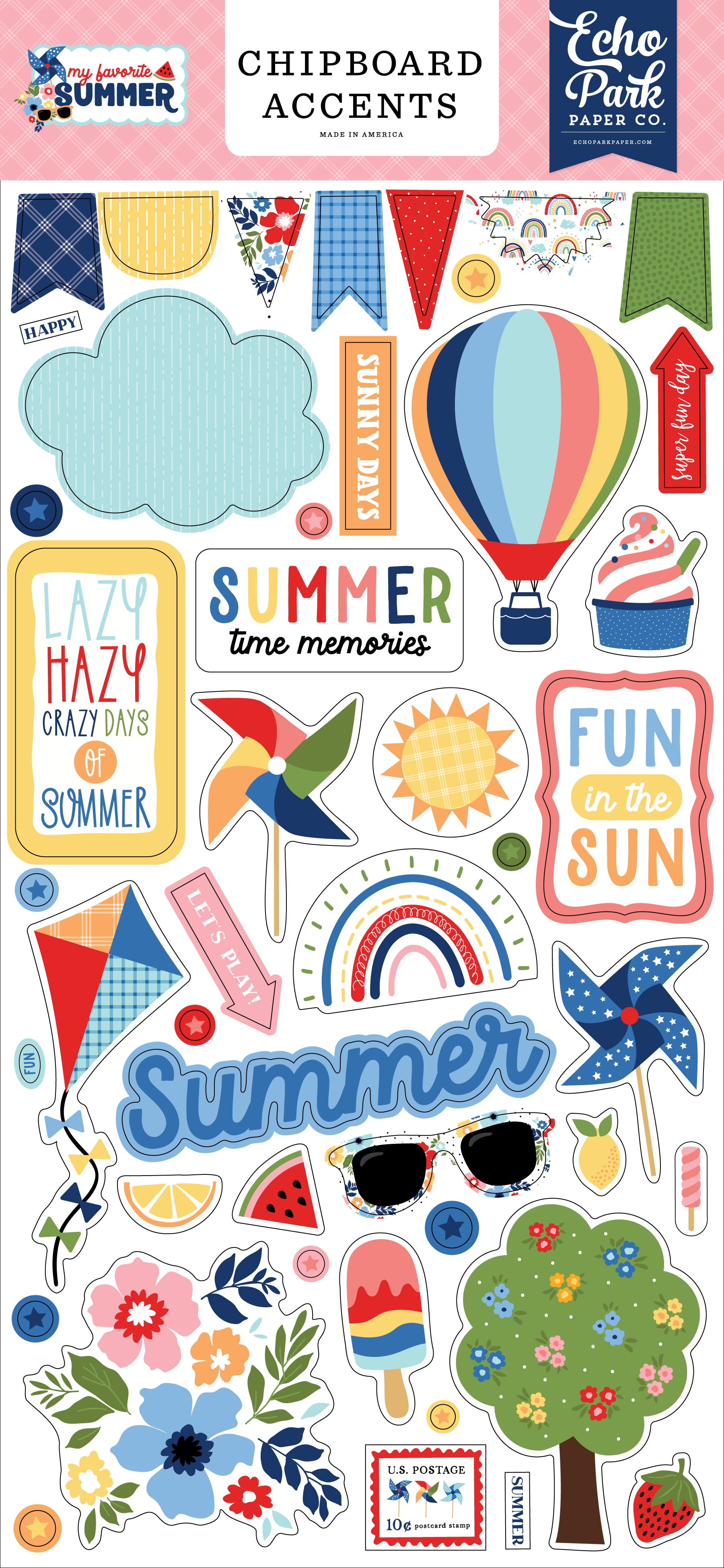 My Favorite Summer Chipboard Accents