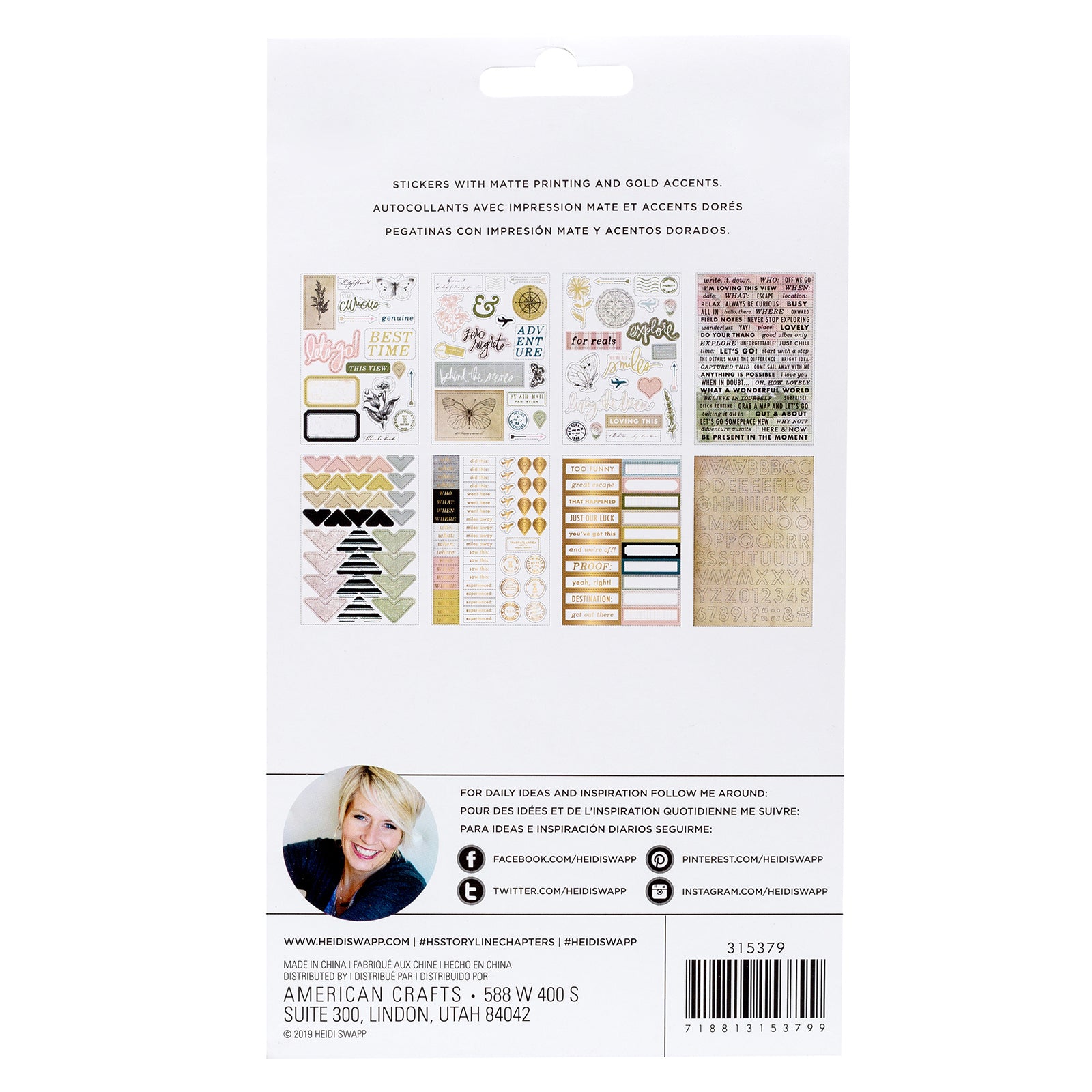 Storyline Chapters Mini Sticker Book - The Journaler by Heidi Swapp