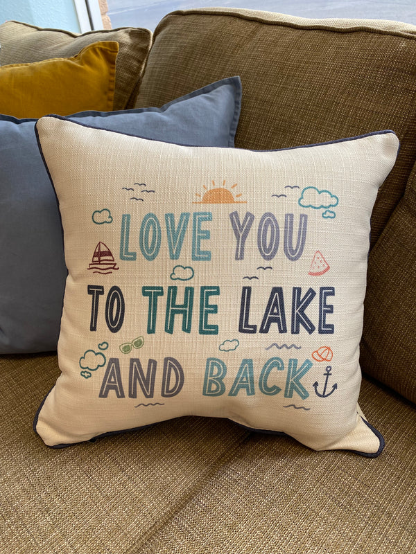 Love You to the Lake and Back Throw Pillow