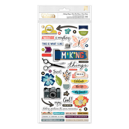 Print Shop Collection - Thickers - Phrases with Gold Foil Accents - Making Things