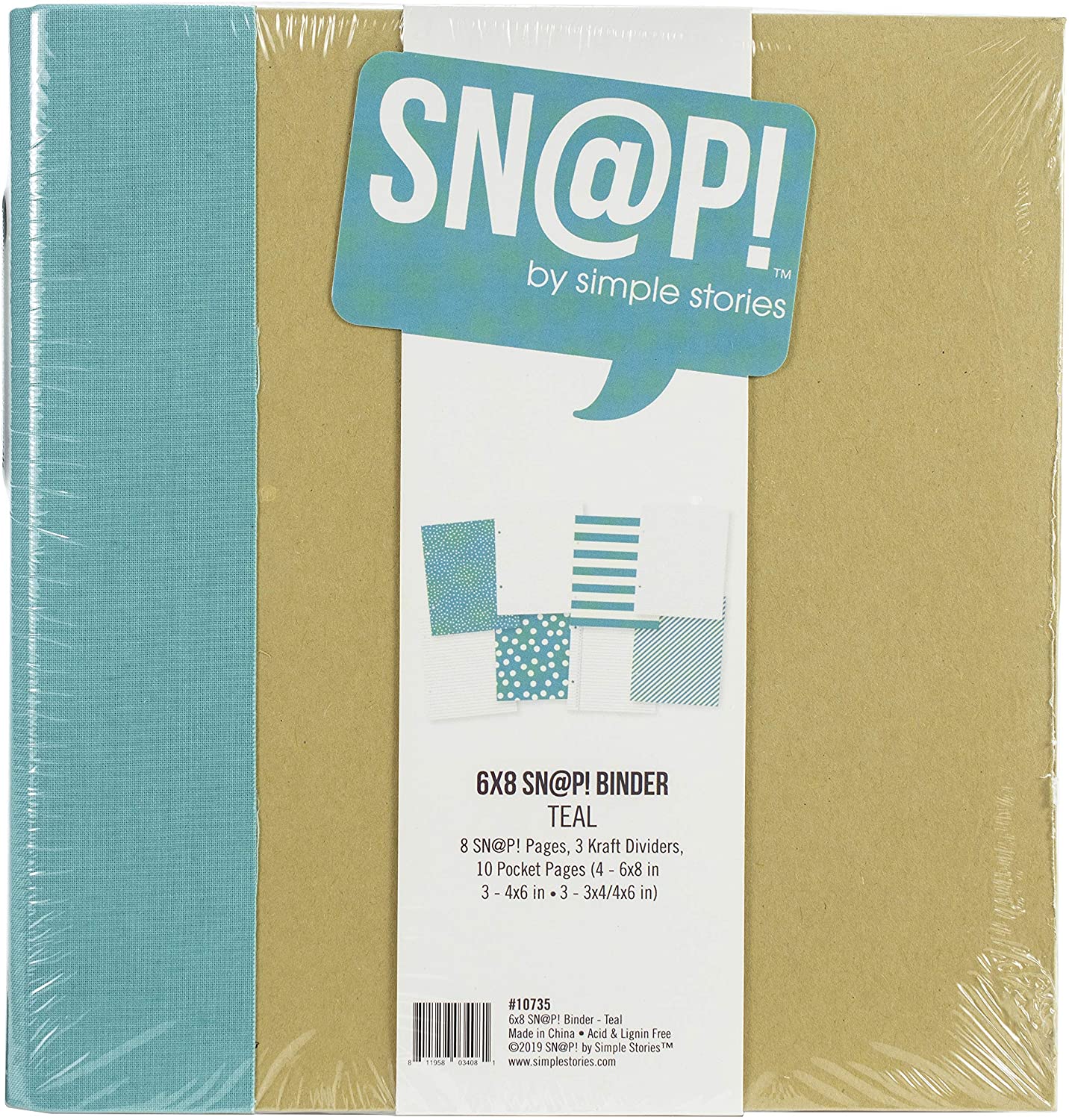 6x8 SN@P! Binder Teal by Simple Stories