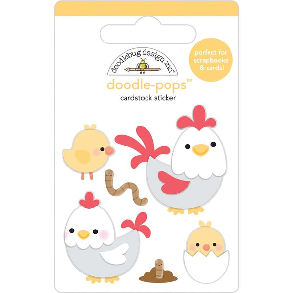 Doodle-Pops Cardstock Sticker - Hen & Chicks