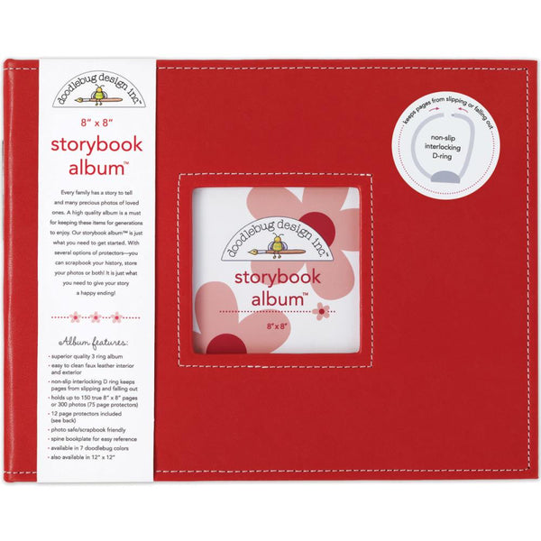 Doodlebug Storybook D-Ring Album 8"X8"-Ladybug
