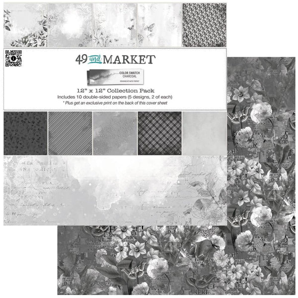 Color Swatch Charcoal Collection - Collection Pack 12x12