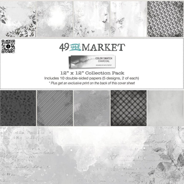 Color Swatch Charcoal Collection - Collection Pack 12x12