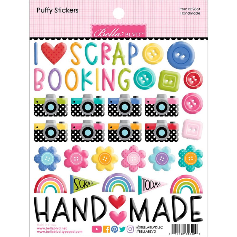 Bella Blvd - Let's Scrapbook! Collection - Puffy Stickers