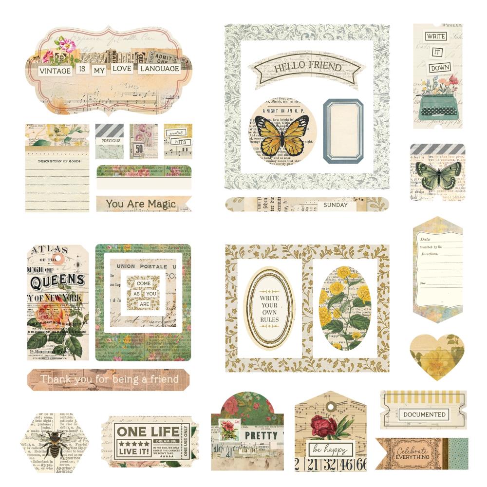 Everyday Junque Collection - Ephemera - Die Cut Cardstock Pieces