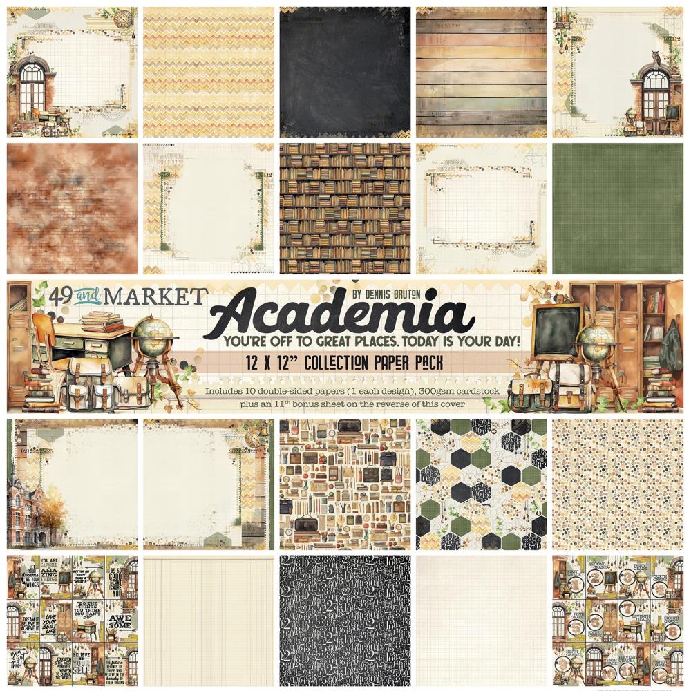 Academia collection -  12x12 Paper Collection Pack