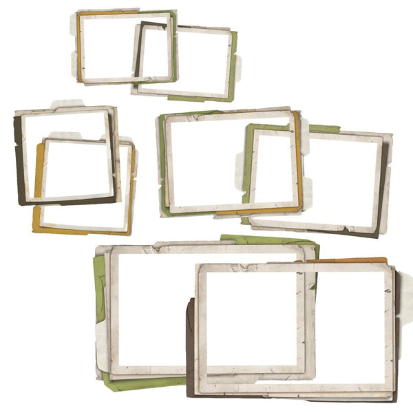 Vintage Orchard - Stacked Chipboard Frames