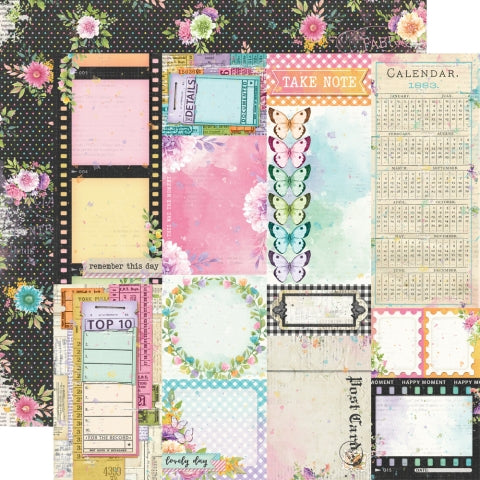 Simple Vintage Life in Bloom - 12x12 Double Sided Paper - Journal Elements