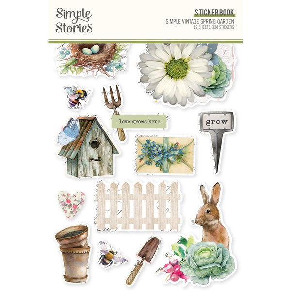 Simple Vintage Spring Garden - Sticker Book