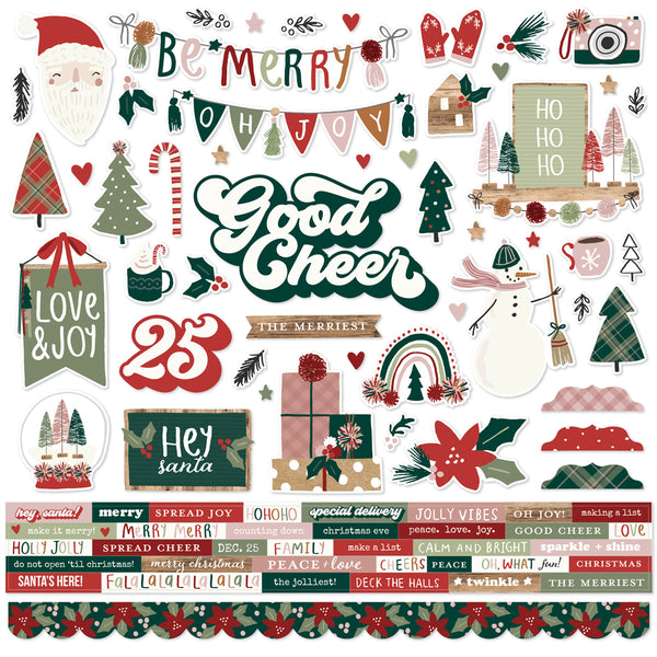 Boho Christmas  - Cardstock Stickers
