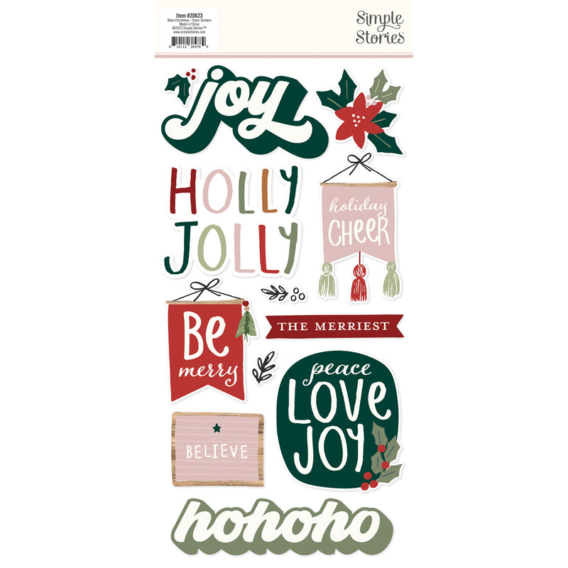 Boho Christmas - Foam Stickers