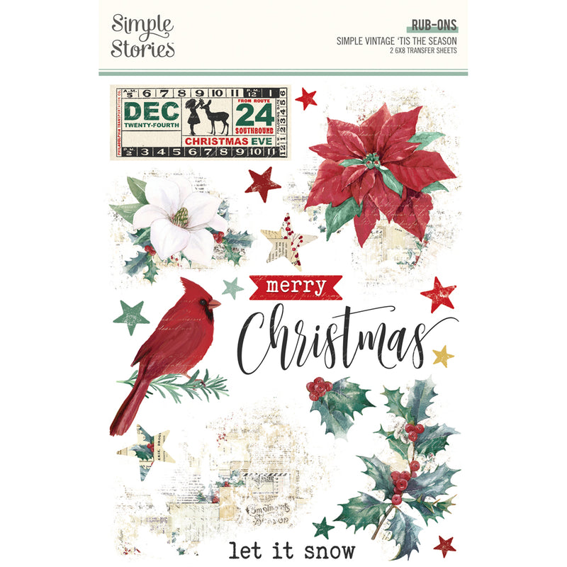 Simple Vintage 'Tis The Season - Rub Ons