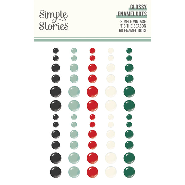 Simple Vintage 'Tis The Season  - Glitter Enamel Dots