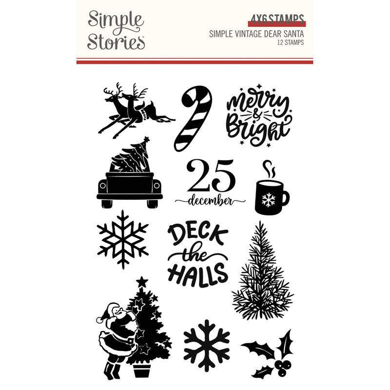 Simple Vintage Dear Santa - Stamps