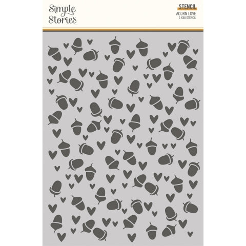 Acorn Lane - 6x8 Stencil - Acorn Love