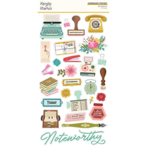 Noteworthy - 6x12 Chipboard Stickers
