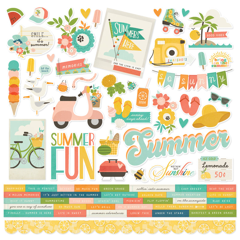 Summer Snapshots Cardstock Stickers