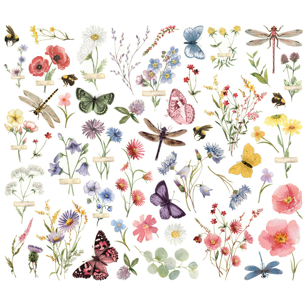 Simple Vintage Meadow Flowers - Floral Bits & Pieces