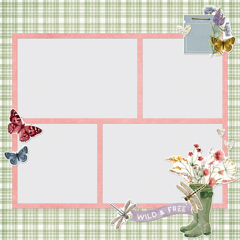 Simple Vintage Meadow Flowers - Simple Pages Page Pieces