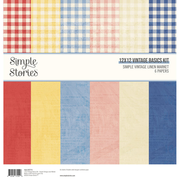 Simple Vintage Linen Market - 12x12 Vintage Basics Kit