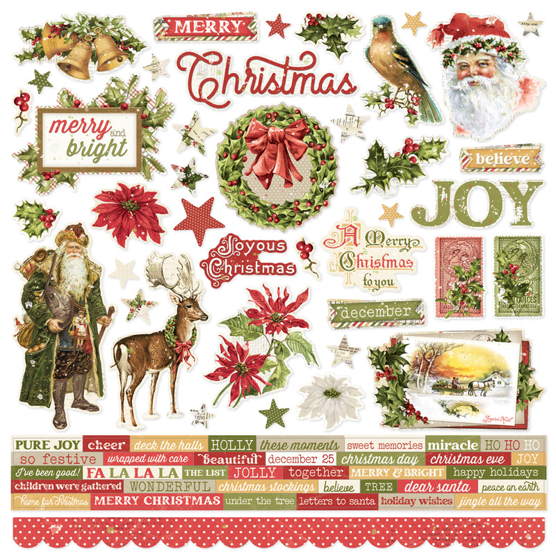 Simple Vintage Yuletide - Cardstock Stickers