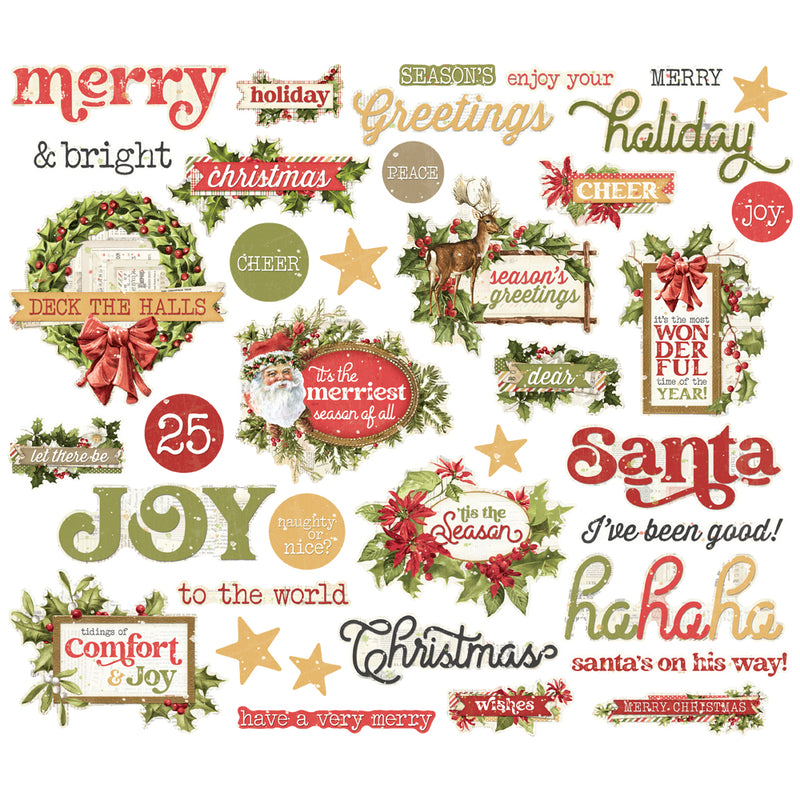 Simple Vintage Yuletide - Sentiment Bits & Pieces