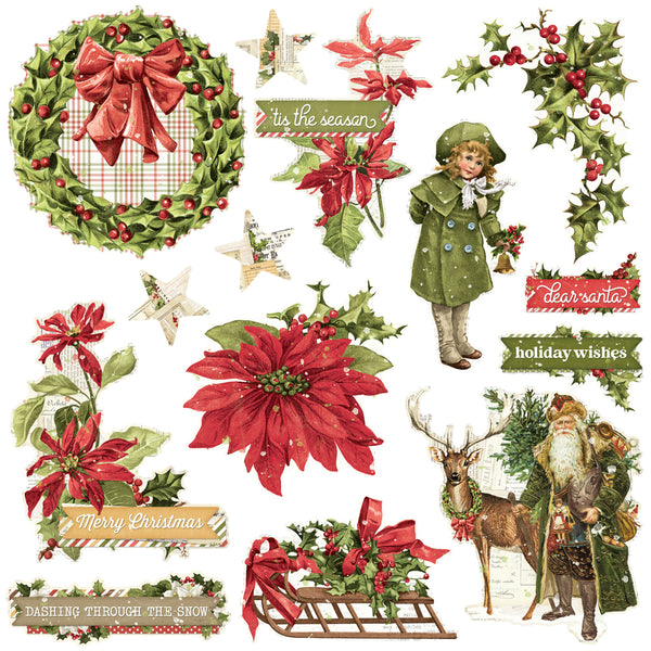 Simple Vintage Yuletide - Chipboard Clusters