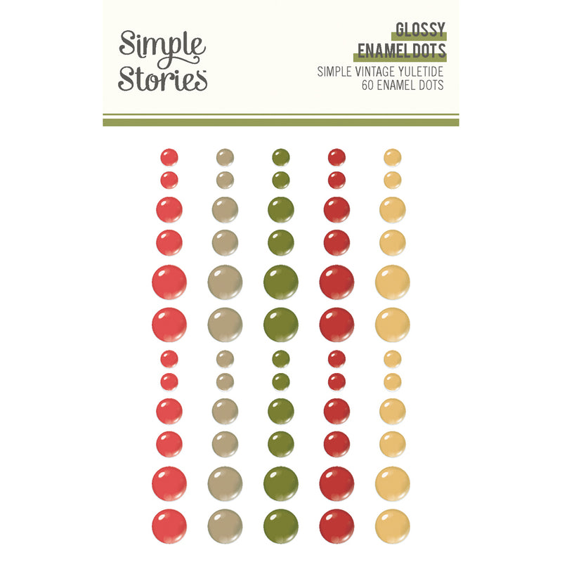 Simple Vintage Yuletide  - Glossy Enamel Dots