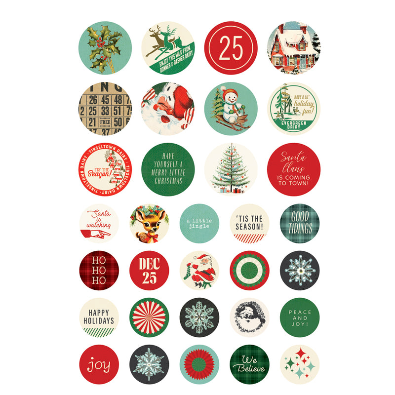 Simple Vintage Holly Jolly - Sticker Book