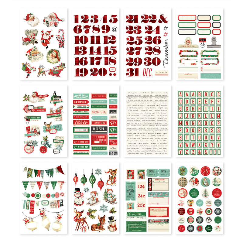 Simple Vintage Holly Jolly - Sticker Book