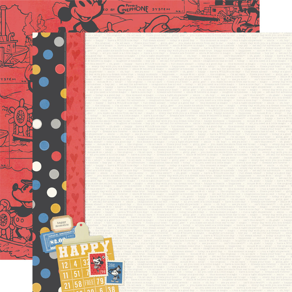 Say Cheese Classic Mouse- That's A Classic  - 12x12 Double Side Cardstock