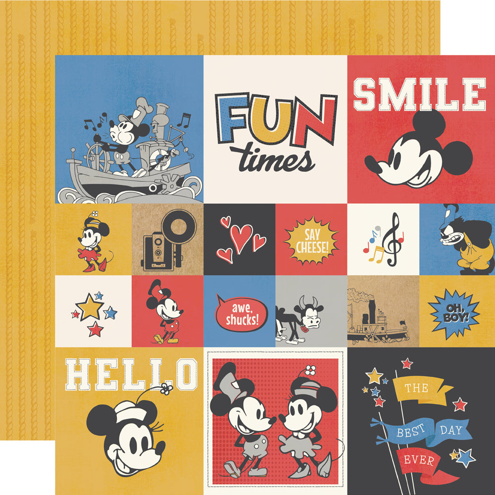 Say Cheese Classic Mouse -  2x2/4x4 Elements - 12x12 Double Side Cardstock