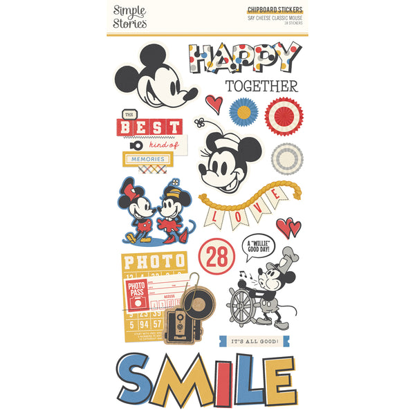 Say Cheese Classic Mouse - 6x12 Chipboard