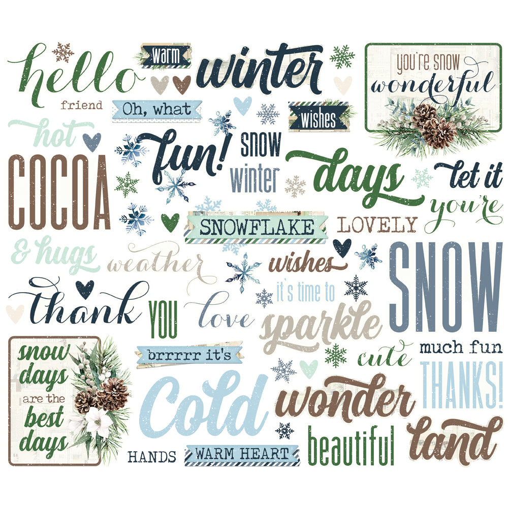 Simple Vintage Fresh Snow - Sentiment Bits & Pieces