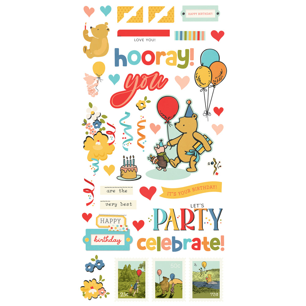 Say Cheese Classic Pooh Birthday  - Simple Cards Card Kit