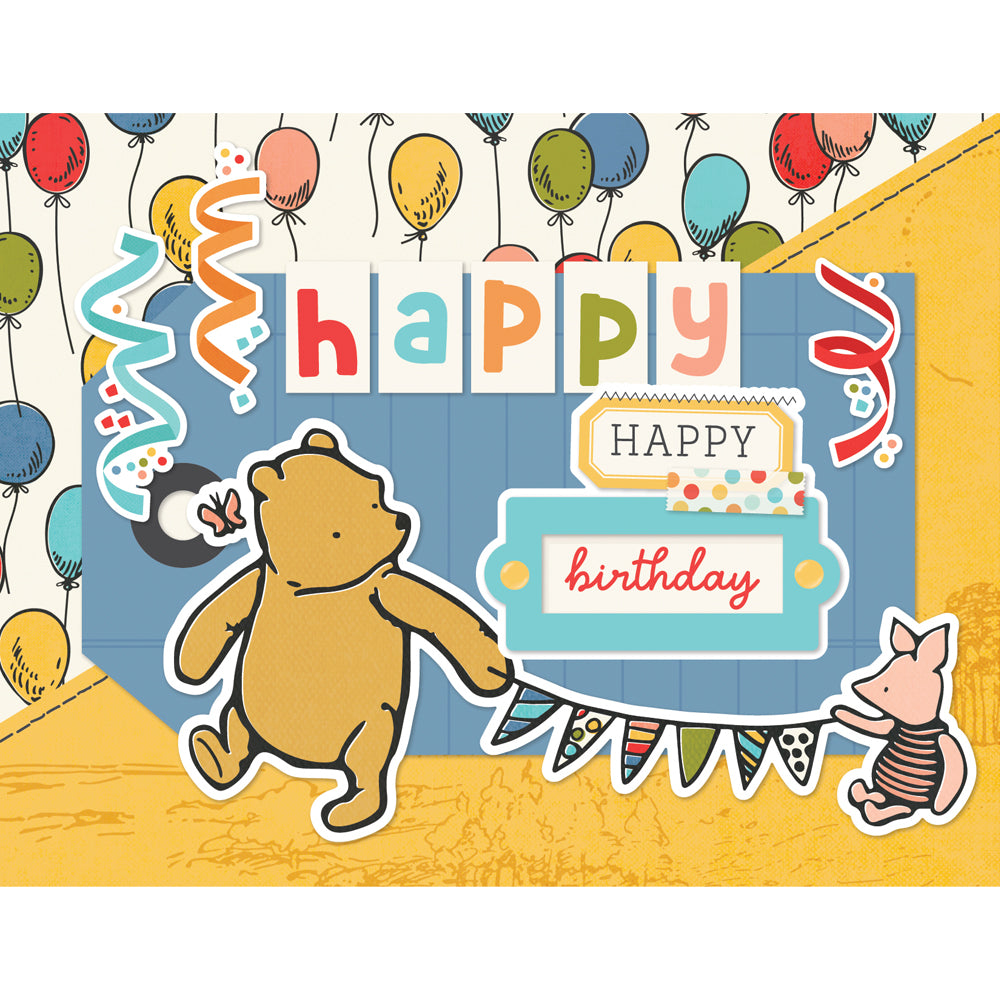 Say Cheese Classic Pooh Birthday  - Simple Cards Card Kit